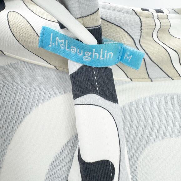 J. McLaughlin Animal Print Button Up Dress Long Sleeve Multicolor Size M - Picture 12 of 12